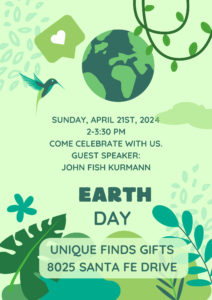 This is an image of green illustrated earth day poster 1